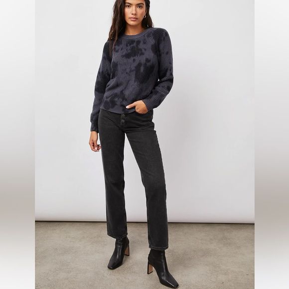 Rails Venus Cashmere Cotton Relaxed Ribbed Crew Neck Sweater - Picture 5 of 11